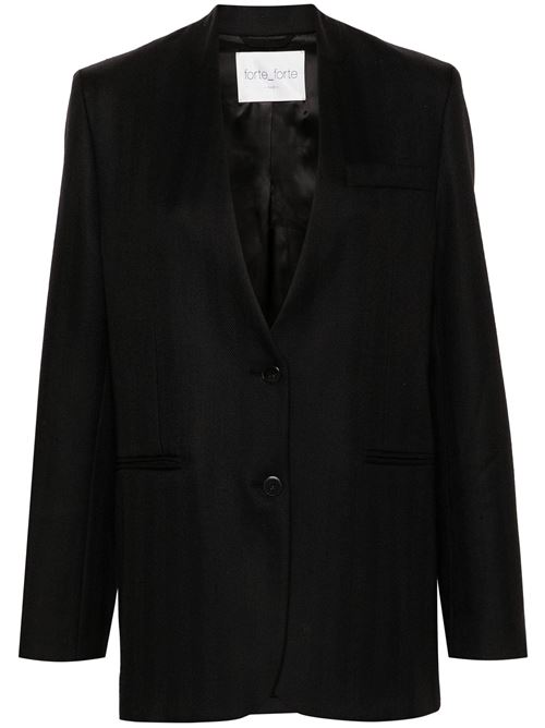 Black virgin wool jacket FORTE FORTE | 13223NERO